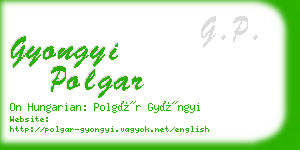 gyongyi polgar business card